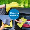 3pcs Microfiber Car Wash Towel Cleaning Cloth, Thickened Water-absorbent Coral Fleece Car Wipe Towel, Suitable for Home and Car Use Cleaning Supplies