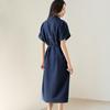 Women's Loose Fit Lapel Shirt Dress