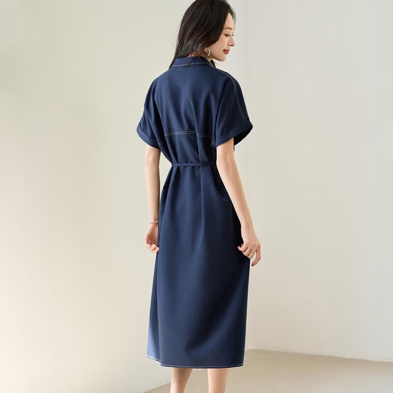 Women's Loose Fit Lapel Shirt Dress