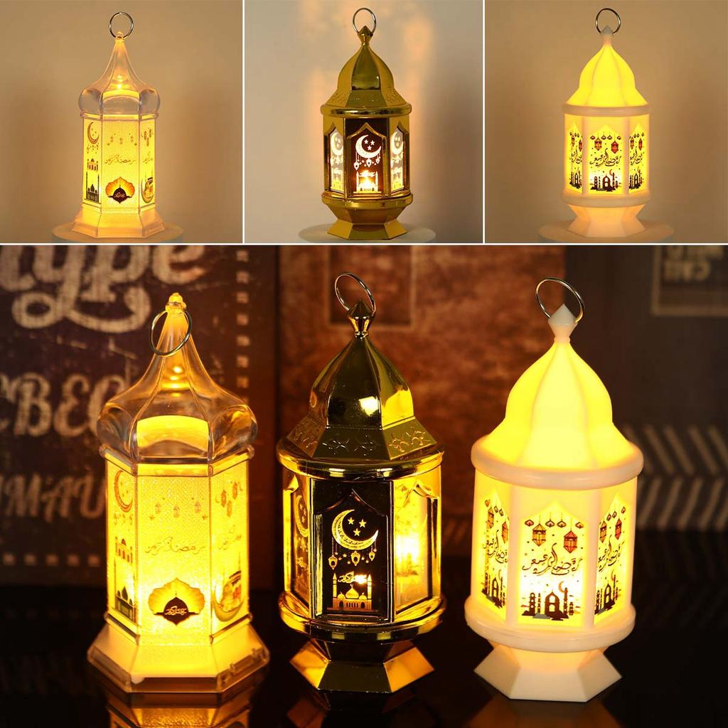 Eid Mubarak Ornaments Lantern Light Ramadan Decorations For Home 2025 Islamic Muslim Party Decor Ramadan Kareem EID Al Adha Gift