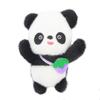Adorable Panda Plush Keychain With Fruity Backpack Charm Premium Mink Fur Cute Animal Toy
