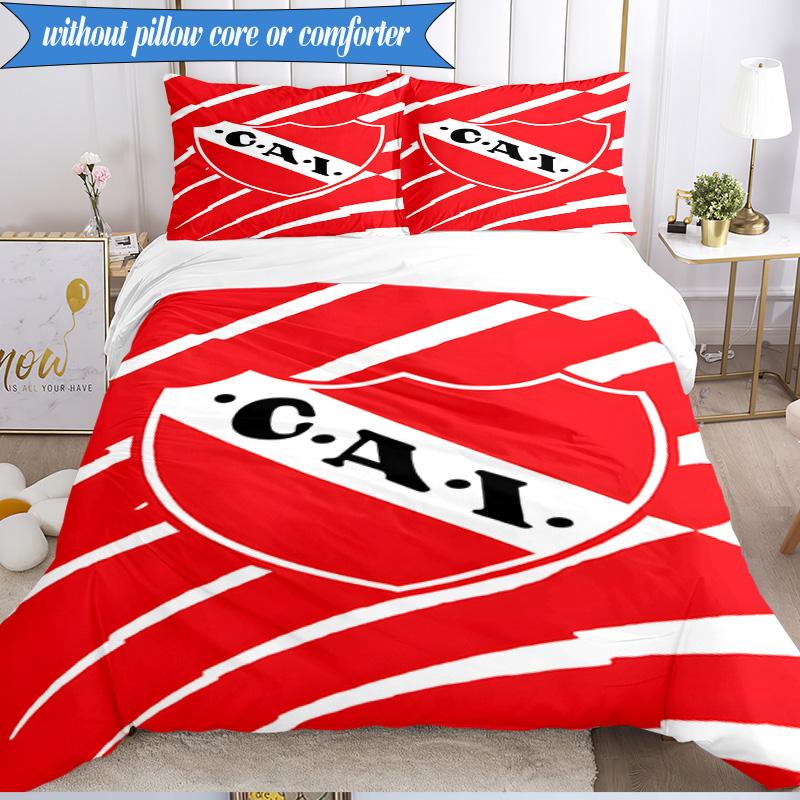 Club Atletico Independiente 3pcs Bedding,Including 1pc Duvet Cover And 2pcs Pillowcases Perfect for Christmas,Ideal for Bedroom, Dormitory