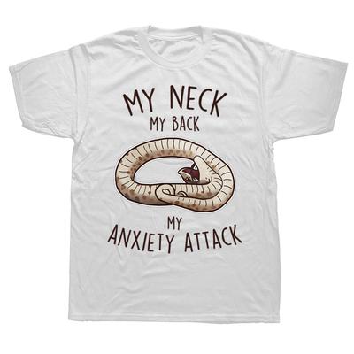 Lustige Hognose Schlange Mein Nacken Mein Rücken 100% Baumwolle T-Shirts Herren Damenmode Lässiges T-Shirt Locker Übergröße Streetwear T-Shirt