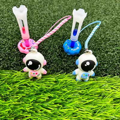 Plastic Anti Lost Golf Tee Hanger Cartoon Astronaut Golf Tee Ring with Strap for Men Women Loss Prevention Tee Holder for Golf Enthusiasts
