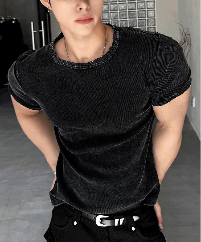 Siaosiko Pigment Round Muscle Fit Short Sleeve