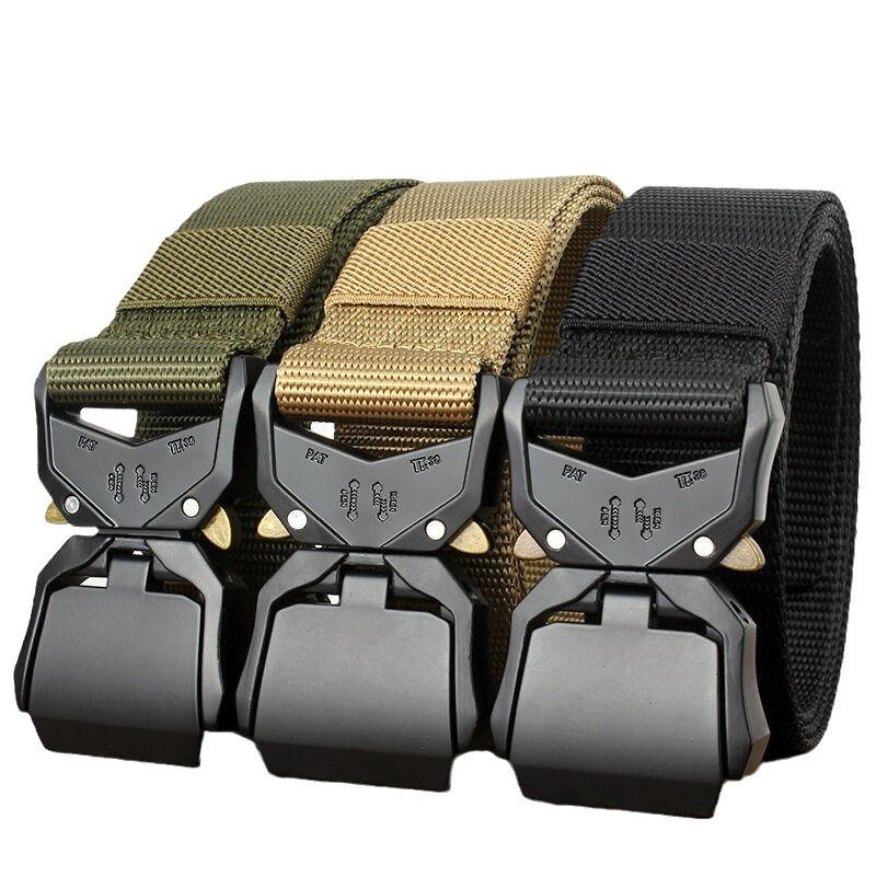 Men's Quick-Release Nylon Tactical Belt with Alloy Buckle