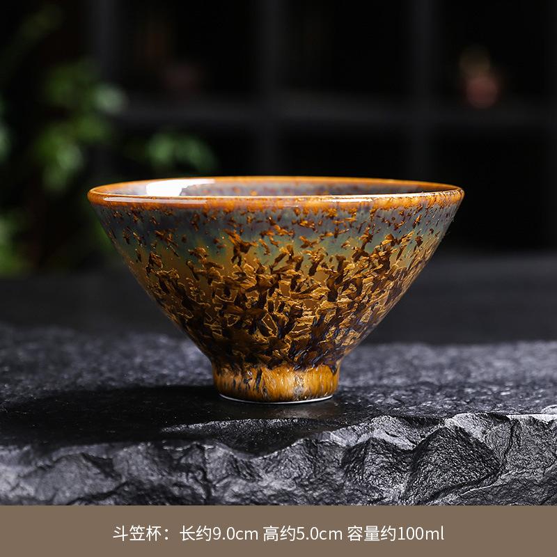 Ceramic Teacup Large Crystal Glaze Gongfu Tea Cup Personal Use Only Luxury Tea Mug For Home Office Desk Collection Gift