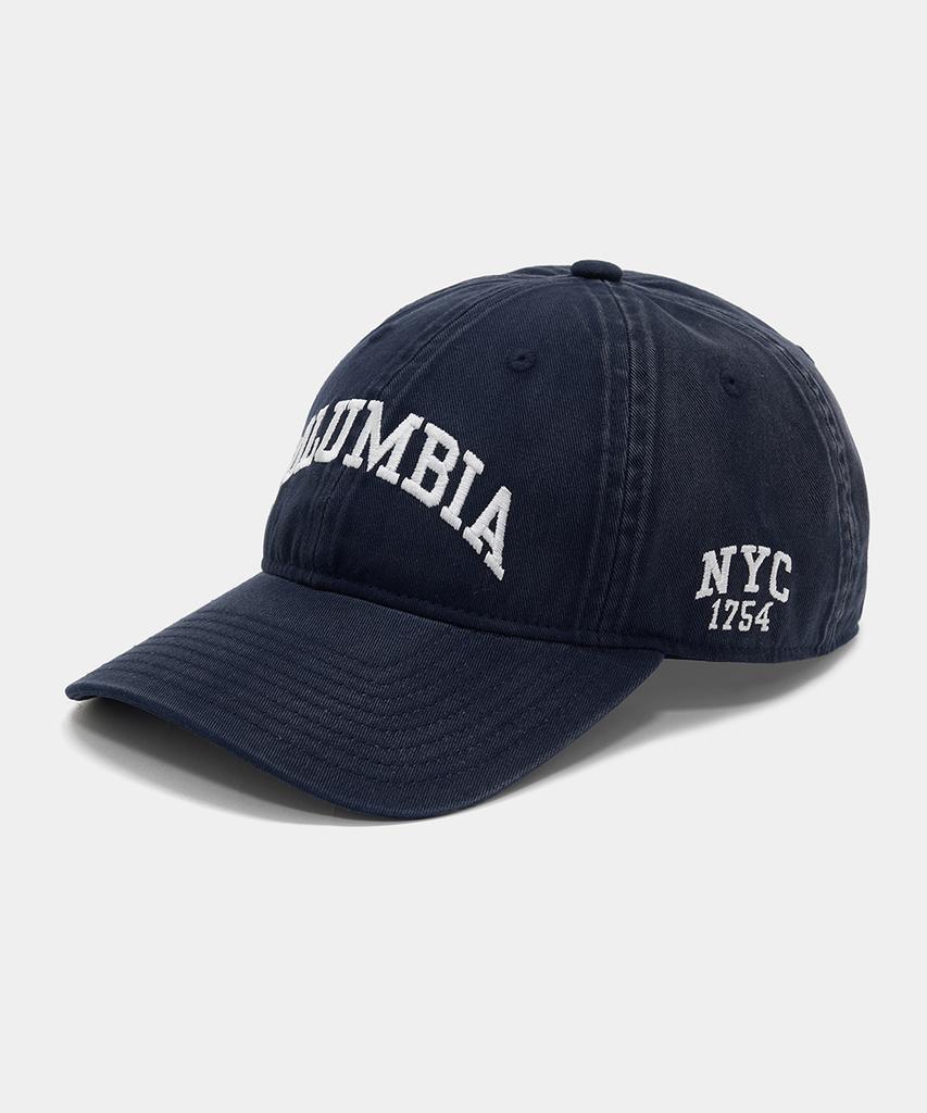 COLUMBIA UNIVERSITY Columbia 1754 Washed Oversized Cap_Navy