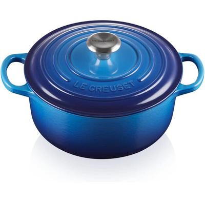 Cast Iron Roaster Le Creuset Signature Round 22 Cm Azure 3.3 L (21177222202430)