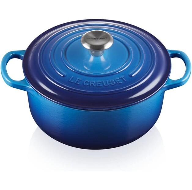 Cast Iron Roaster Le Creuset Signature Round 22 Cm Azure 3.3 L (21177222202430)