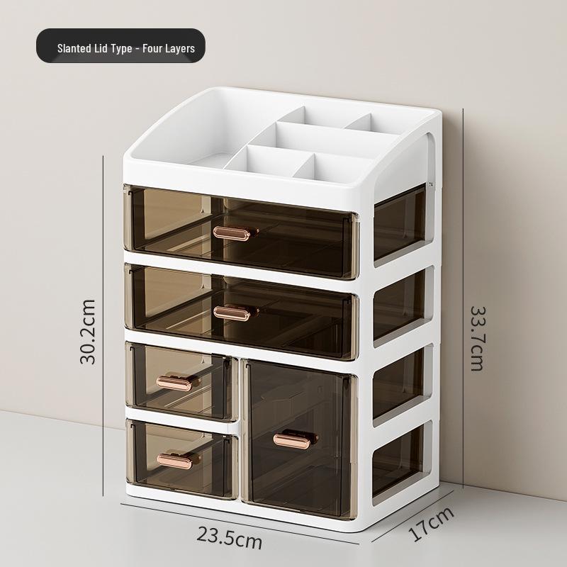 Desktop Skincare & Stationery Organizer: Large-Capacity, Multi-Layer, Drawer-Type Storage Box