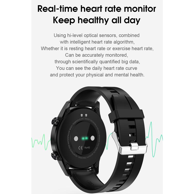 Smart Watch Men Thermometer ECG Smart Watch IP68 Waterproof Blood Pressure Smartwatch Reloj Inteligente For Huawei Xiaomi