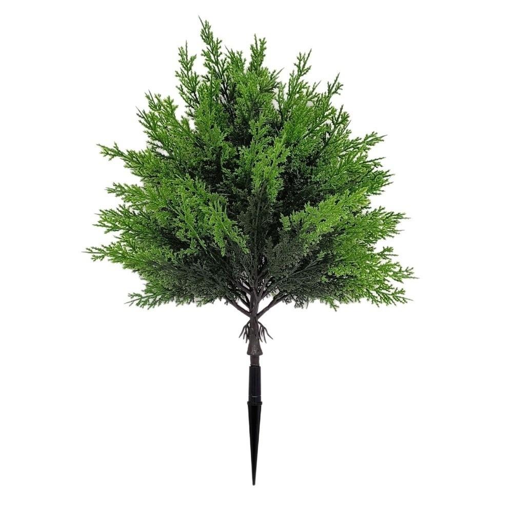 Greenery Artificial Pine Needle Green Plant with Ground Plug Christmas Branches Red Berry DIY Artificial Shrubs Bushes Christmas