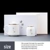White Porcelain Office Tea Cup with Filter – Mutton Fat Design for Personal Use and Gift