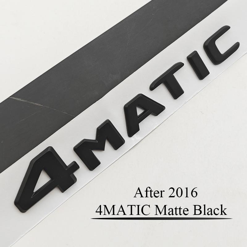 3D ABS Chrome Black Car Letters Logo 4MATIC Emblem Sticker Nameplate Rear Trunk Badge For Mercedes Benz 4MAITC Acciessories