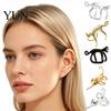 Kein Piercing Ohrknochen-Clip 1 Stück Niedlicher Katzen-Ohrclip für Damen, Lustiger Kätzchen-Tier-Knorpel-Wrap-Around-Ohrring, Nicht-Crawler-Kletterer-Schmuck Gold