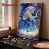 Handmade DIY Pearl Painting Jellyfish Theme Bedroom Living Room Frameless Diy Handmade Sticky Diamond Creative Canvas Painting