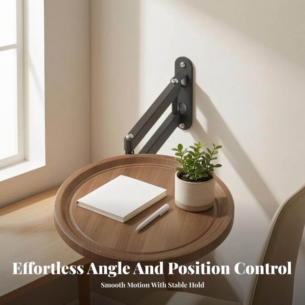 Adjustable Bracket with Round Shelf Modern Wall Mount Heavy Duty
