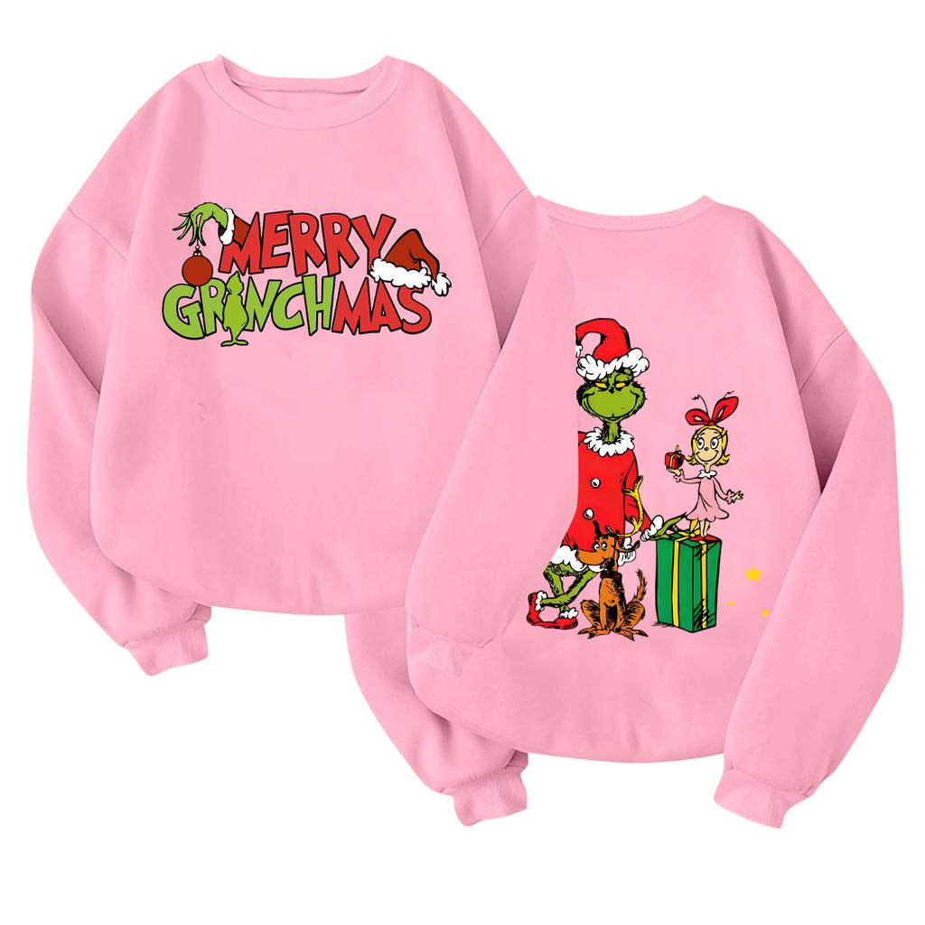 Children's Fashionable Lightweight Long-sleeved Round Neck Pullover With Pockets Printed Pullover