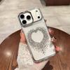 For iPhone 17 Pro Max Luxury Diamond Phone Case Women Girl's Love Heart Cover For iPhone 16 15 14 13 Pro Max Plus Clear Cover