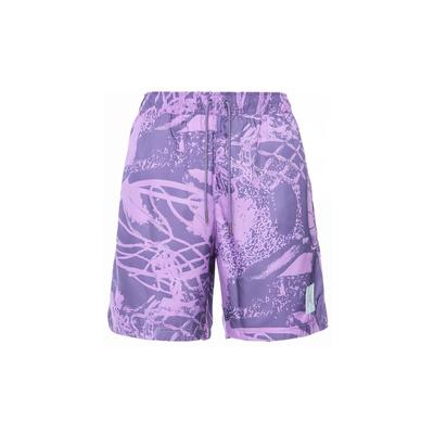 All Over Print Lace-Up Mid-Rise Straight Casual Shorts Men Shorts Purple CZ4749-591