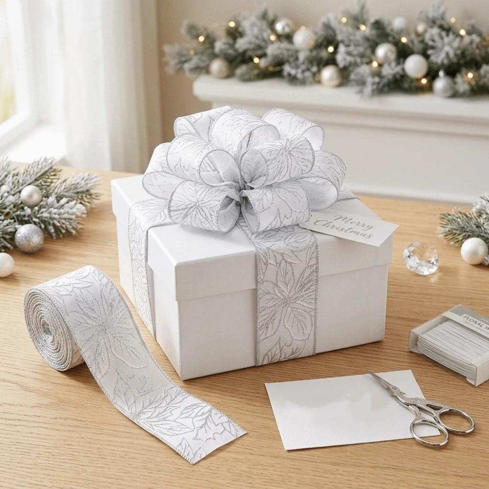 Decorative Christmas Wrapping Ribbon Fabric Trim Bow Decorative Webbing Hair Bows