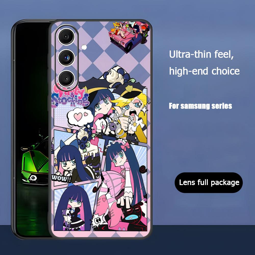 

Hot Panty Stocking Cartoon Phone Case For Samsung Galaxy S25 S24 S23 S22 S21 S20 Plus Ultra Note20 Soft Black Samsung S23