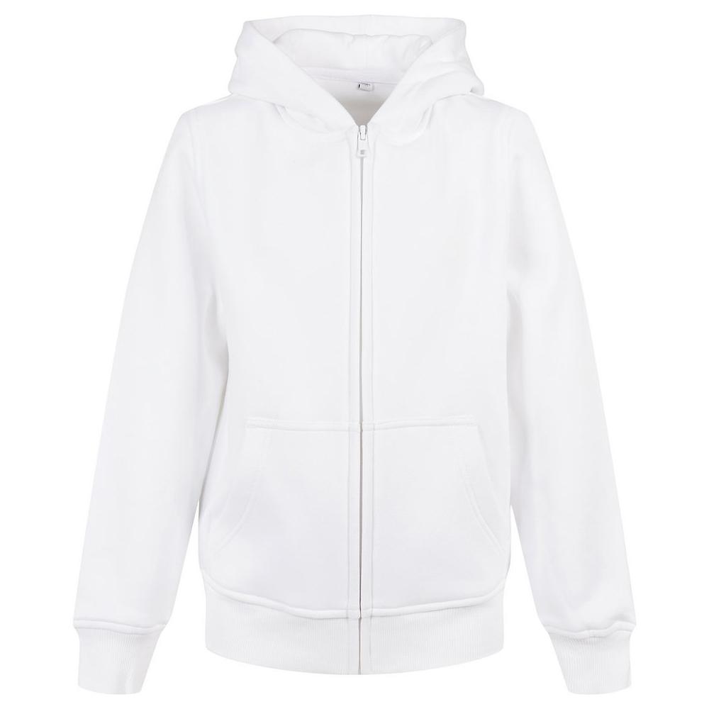 Build Your Brand Childrens/Kids Basic Organic Full Zip Hoodie