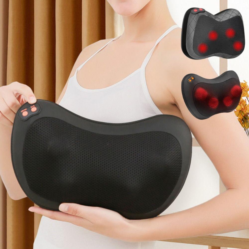 3D Simulation Back Massager With Heat Electric Massage Pillow Cervical Massage Pillow Full Body