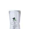 Tredimensionell Djur Tecknad Form Jul Glas Kopp Juice Kall Dryck
