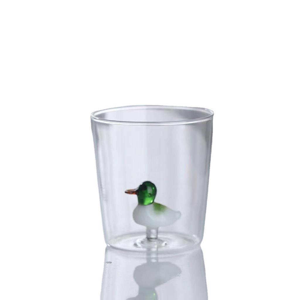 Tredimensionell Djur Tecknad Form Jul Glas Kopp Juice Kall Dryck
