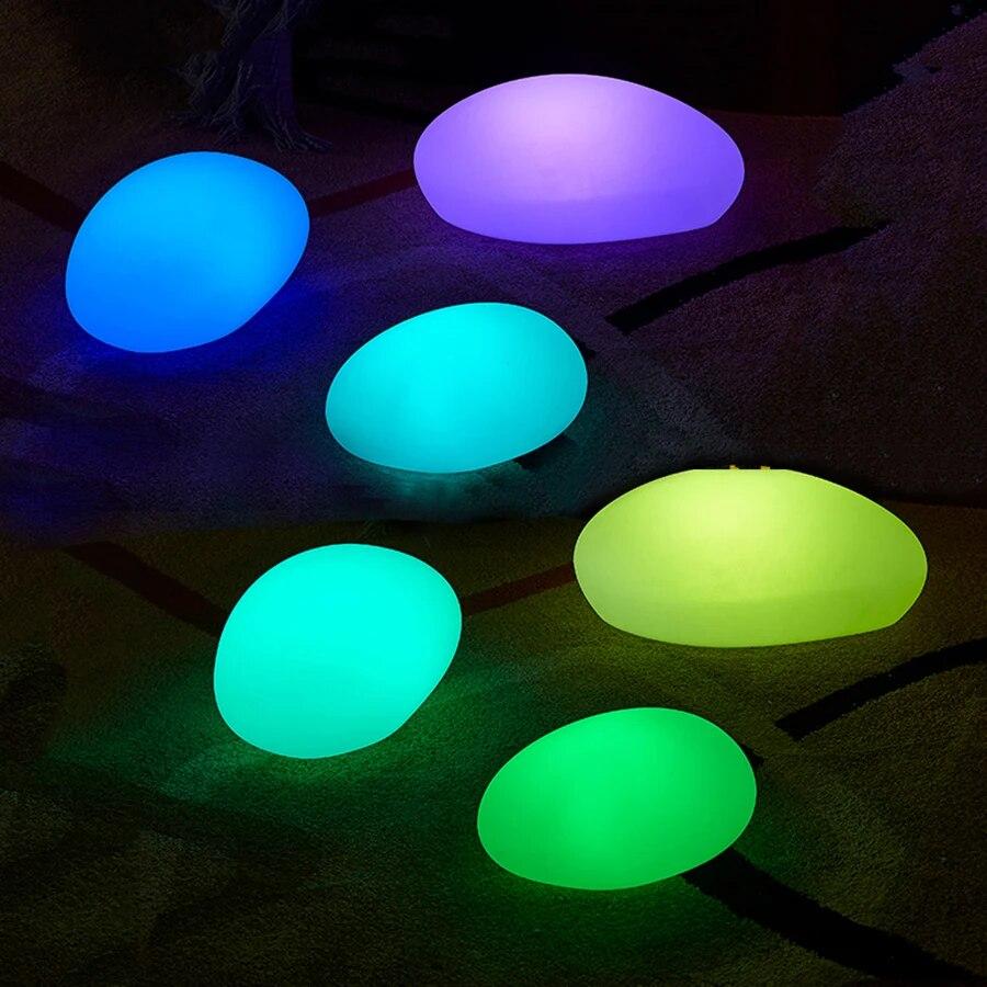 

Открытый сад светящийся каменный светильник RGB сменный атмосферный светильник для свадебной вечеринки водонепроницаемые лампы для украшения бассейна