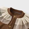 TONGTAI Baby Girl's Knit Cardigan with Lace Collar