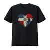 Love Dominican Republic Flag Heart Shaped Distressed Design 100 Cotton Unisexs T Shirt Vintage Unisex Stylish Slightly