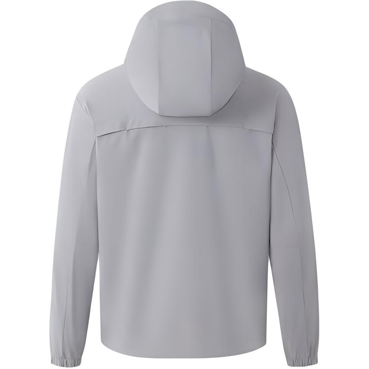 Adidas Funksjonell Sportslig Casual Hettejakke med Glidelås Langermet Jakke Herrejakke Isgrå JD5735