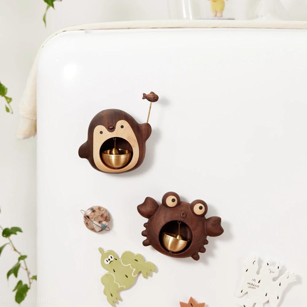 Wood Doorbell Landscape Wireless Hanging Wind Loud Door Bell for Refrigerato Doors Chimes Entrance Opening Reminder Home Decor