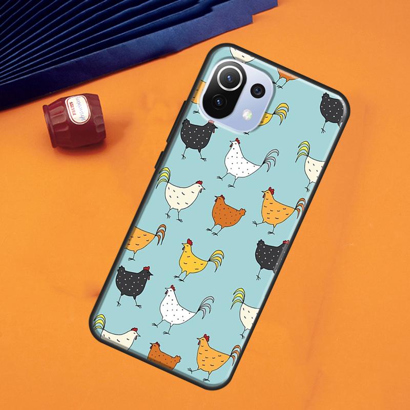 

Cartoon Chicken Rooster Case For POCO F5 X3 X5 Pro F3 F4 X4 GT M5s C40 Cover For Xiaomi 13 11T 12T Pro 12 Lite 12X Mi 12X