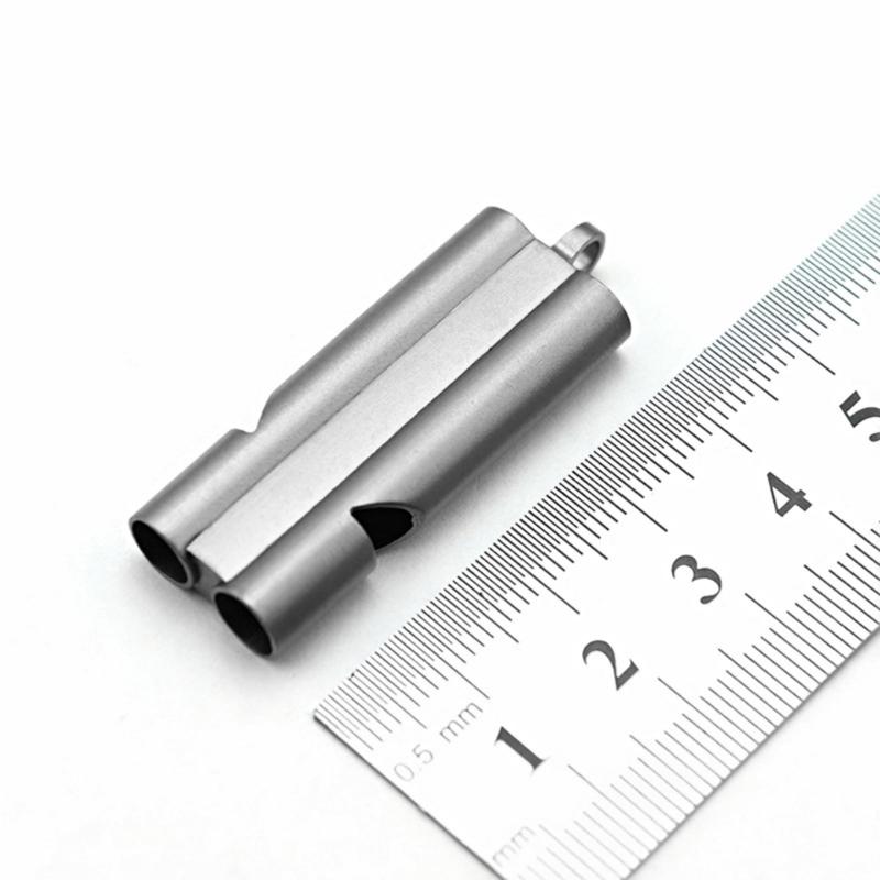 Titanium Survival Whistles Ultras Louds Outdoor Emergency Whistles Double Tube Whistles Outdoor Tool for Women Men