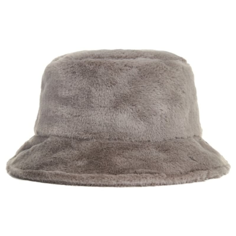 VARZAR Fur Logo Point Bucket Hat Gray