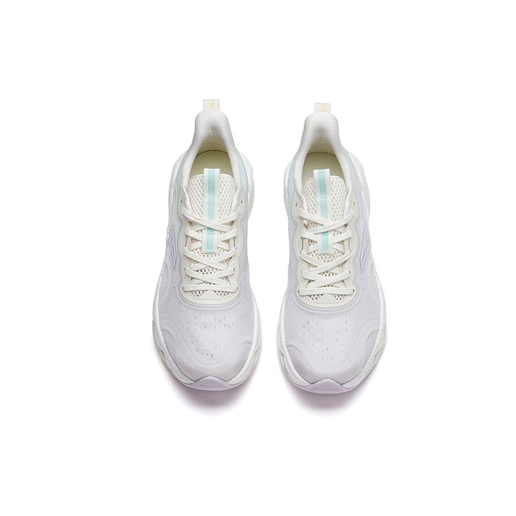 New Anta Cushioning Anti Slip Wear Resistant Breathability Low Top Running Shoes Women's Purple Green 122225586-1