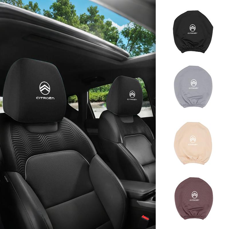 Car Headrest Cover Soft Seat Headrest Cover Car Headrest Cover Dustproof Cover For Citroen C4 C3 C5 C1 Berlingo Celysee Picasso