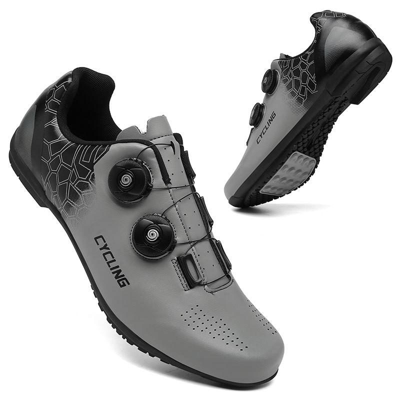 Men Women Cycling Shoes Road Mountain Bike Clipless Flat Pedal Lightweight Durable Rubber Sole