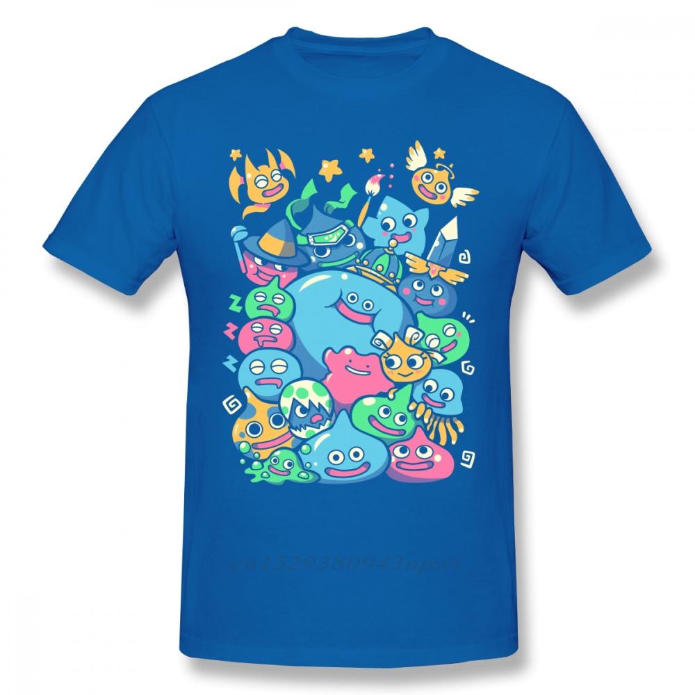 Dragon Quest T Shirt Slime Party TShirt Funny Beach Tee Shirt 100 Cotton Printed Unisex Short Sleeves Oversize Tshirt