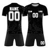 Customizable DIY Two Piece Sports Jersey Set Short Sleeve Shirt and Shorts Personalized Number Team Uniform