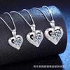 Heart Pendant Necklace 1-3CT Moissanite Chain Valentines Day Jewelry Women