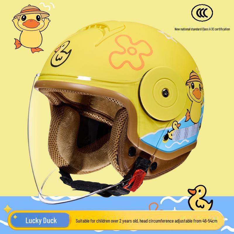Kids' Motorcycle Helmet - Cartoon Design for All Seasons