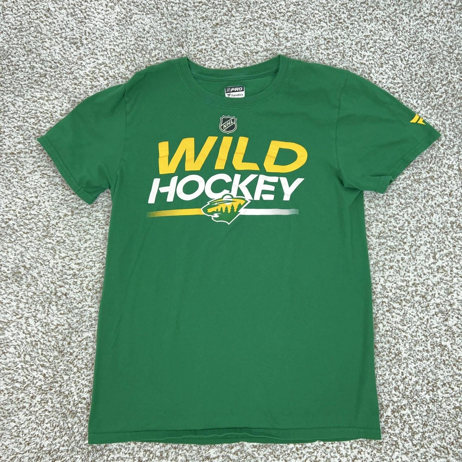 

Мужская футболка Minnesota Wild, размер S, зеленая, NHL, для фанатов хоккея, Fanatics Authentic Pro 4XL