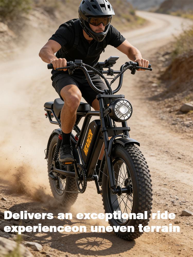 HEADEER Vélo Électrique BK20 Adulte Moteur 750W Batterie 48V 20Ah Pneu Pneumatique 20 pouces Vélo Tout-Terrain Électrique