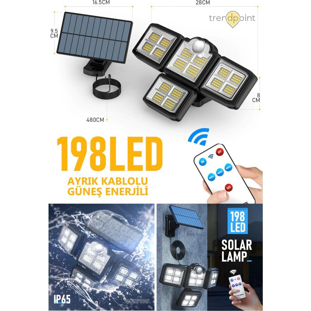 

Trendpoint Solar Solar Powe 198 Led Controlled Gardening Street Lamp with Motion Sensor