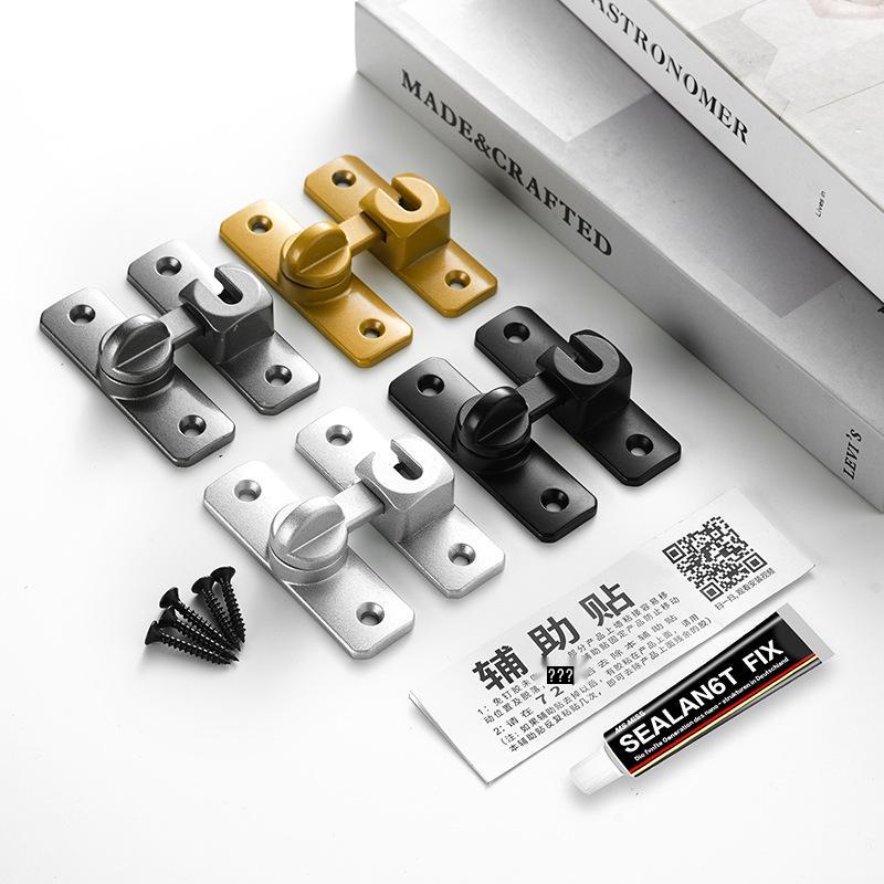 Diebstahlsicherer Türschnapper aus Aluminiumlegierung, ohne Bohren, mit 90° & 180° Anschlag